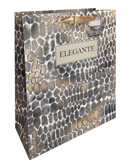 Пакет подарочный бумажный Animal print, мат. ламин., тиснение фольгой, 18x23x10см