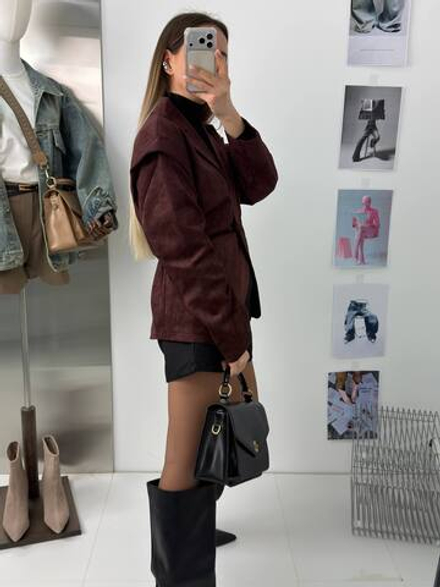 Куртка-пиджак женский артикул 989 цвет "бордовый"