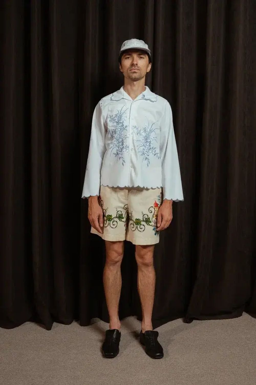 Рубашка Soeurs с Шёлковыми Цветами белая