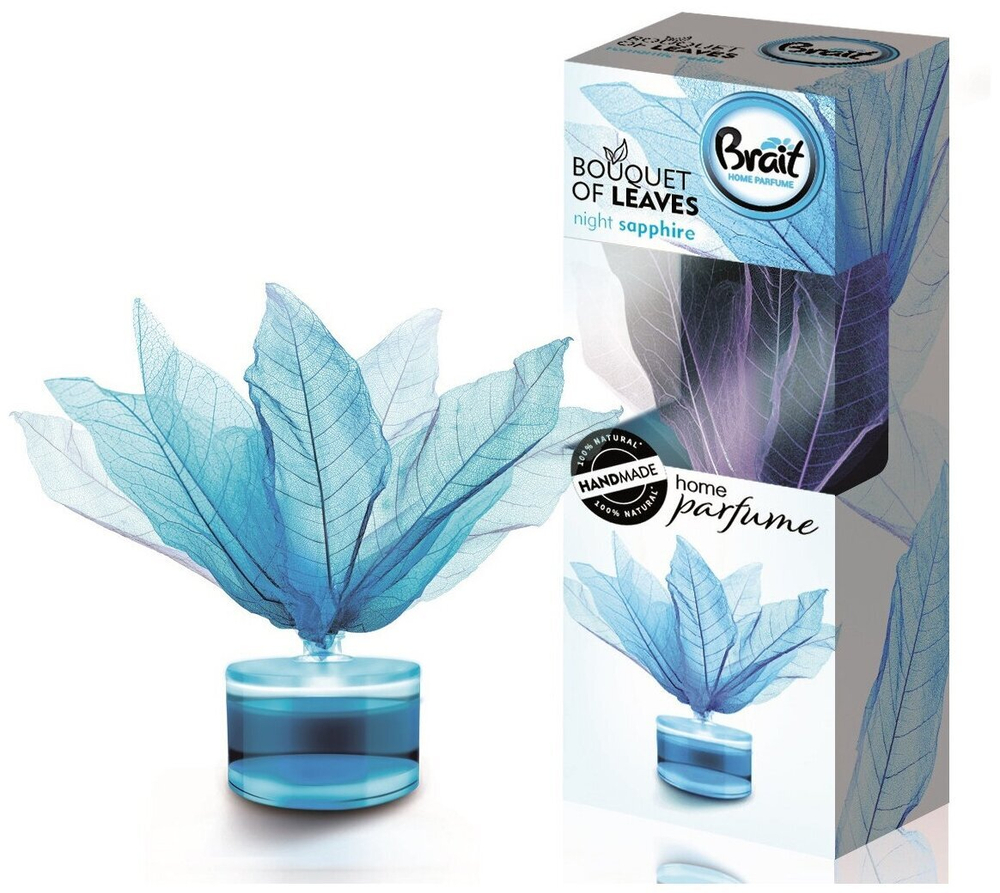 ДЕКОРОТИВНЫЙ ОСВЕЖИТЕЛЬ ВОЗДУХА BRAIT NIGHT SAPPHIRE  (ЛИСТЬЯ) 50ML 7181