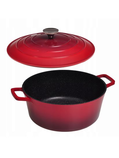 Кастрюля 6,5 л. Kamille KM 4467 серия DUBLIN из литого алюминия с антипригарным покрытием с крышкой