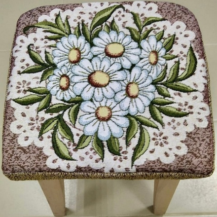 Чехол гобеленовый для табурета "ДВ.", дизайн: 336, размер 32*32см, Россия.