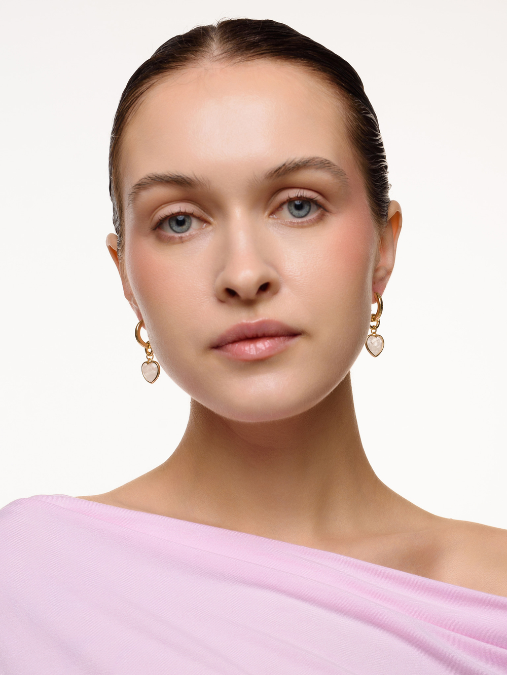 Серьги "Whale Amour" gold горный хрусталь