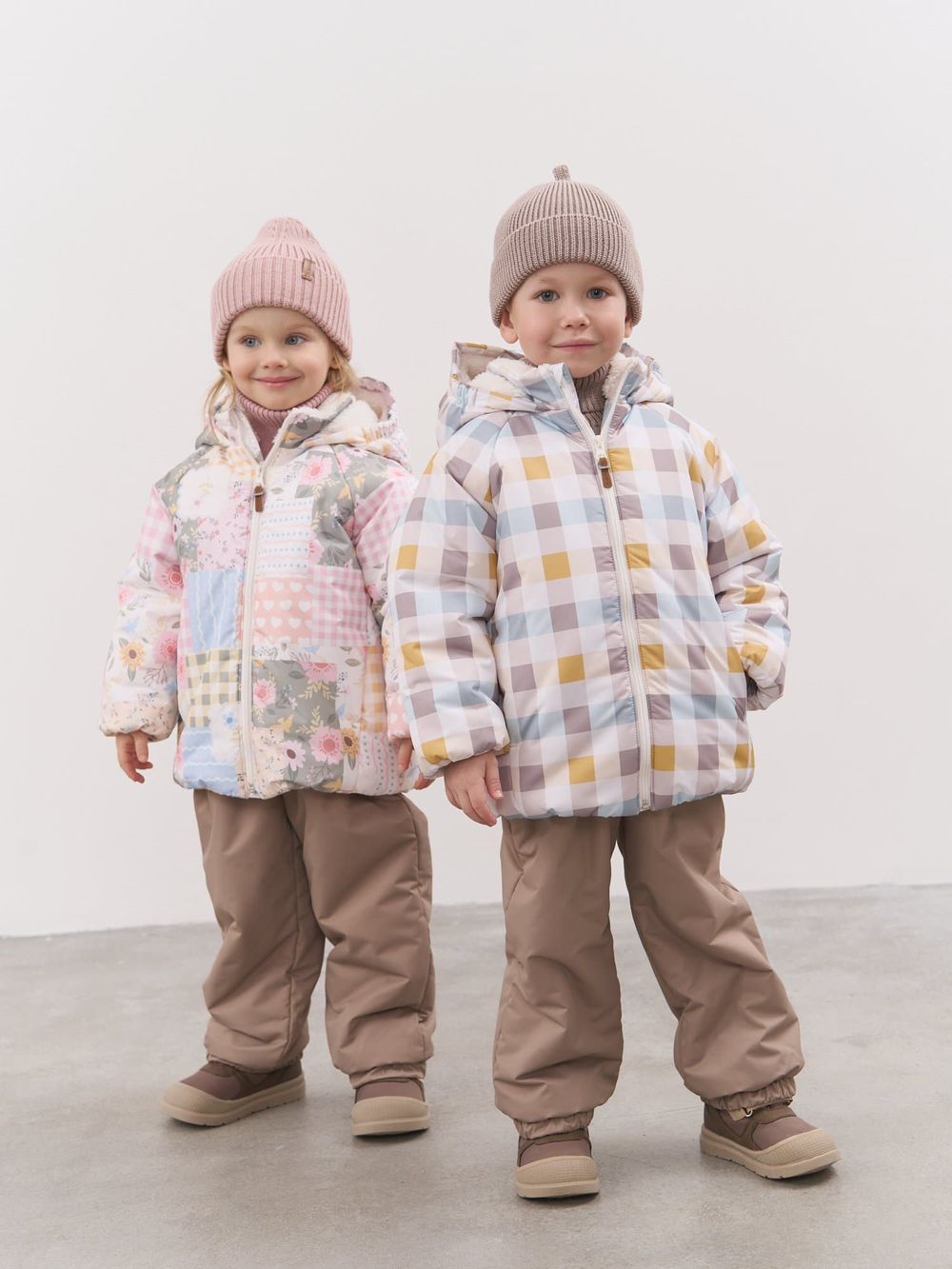 Куртка демисезонная "Клеточка" 0+