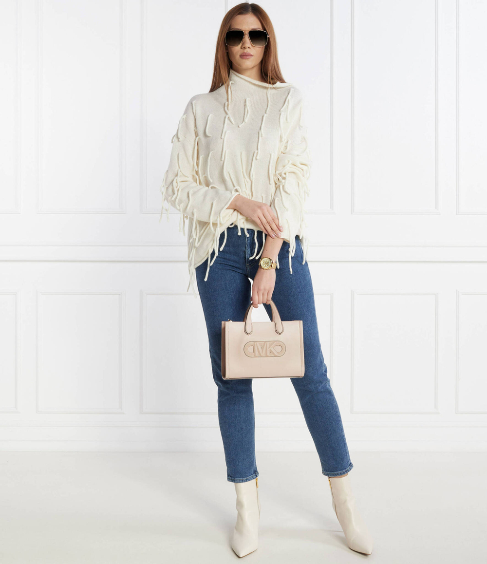 Кожаная сумка-трапеция Michael Kors - бежевый(30H3G3GM5I)