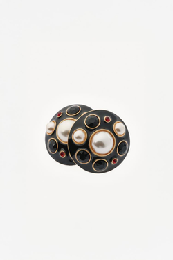 ZARA X WILLY CHAVARRIA СЕРЬГИ С ИСКУССТВЕННЫМ ЖЕМЧУГОМ, ЧЕРНЫЙ