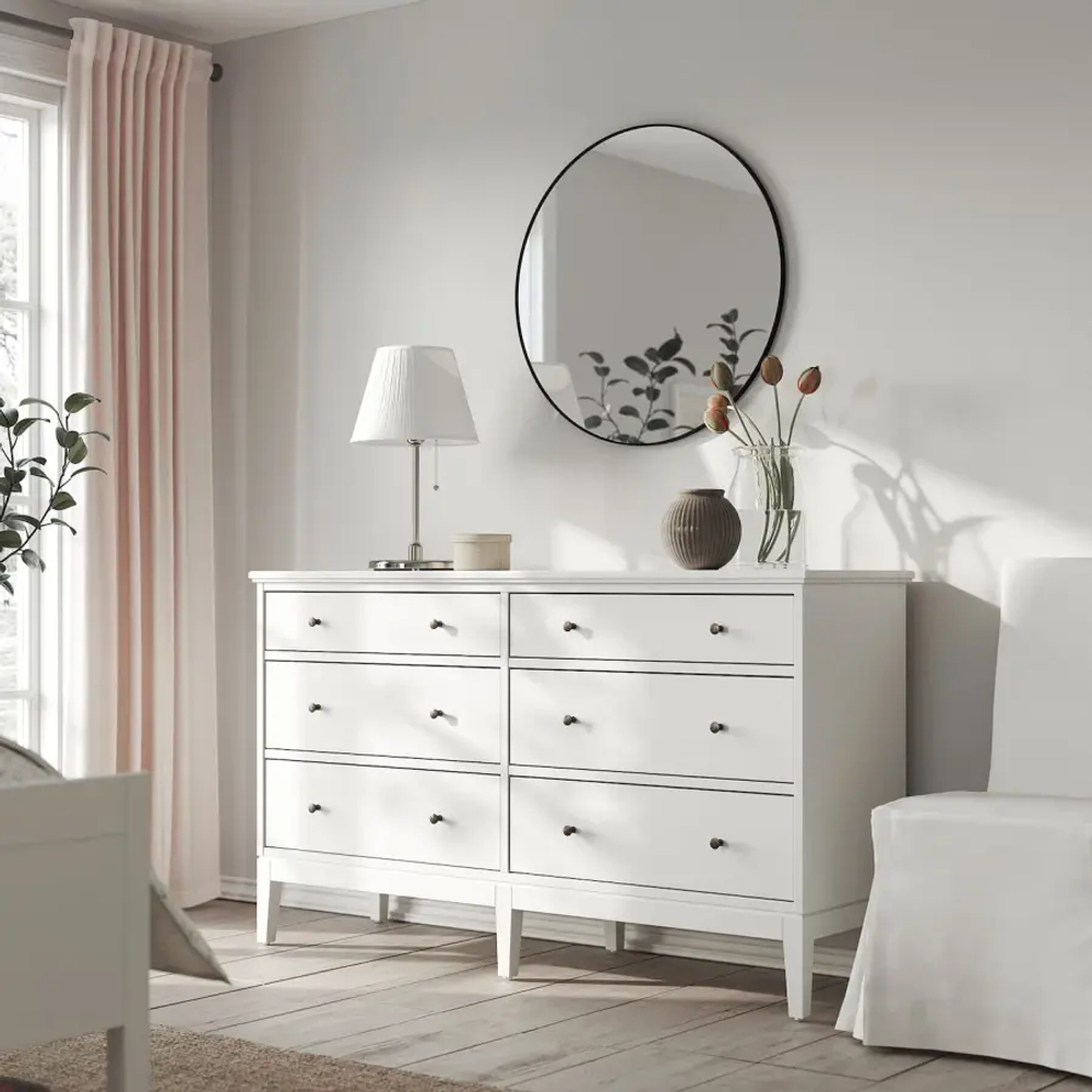 Комод с 6 ящиками - IKEA IDANAS/IDANÄS, 162x95 см, белый ИДАНЭС ИКЕА