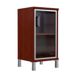 Шкаф-колонка низкая со стеклянной дверью в AL-рамке B 411.4(R)  475х450х920 BORN