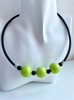 Комплект украшений из муранского стекла: колье, серьги