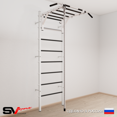 Шведская стенка Sv Sport усиленная 629 (Турник рукоход/Канат)