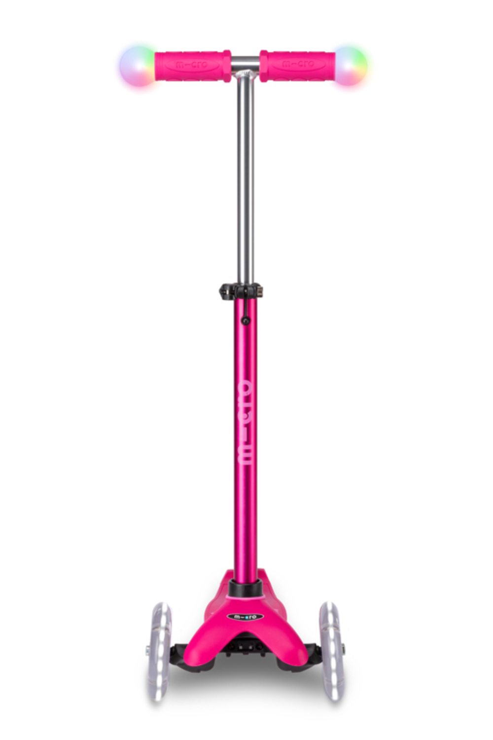 Самокат Micro Mini2Grow Deluxe Magic LED розовый