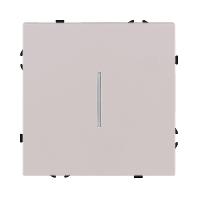 Выключатель 1-клавишный 10А/250В с LED подсветкой, кашемир матовый Kollinger Eclipse EC-007CM
