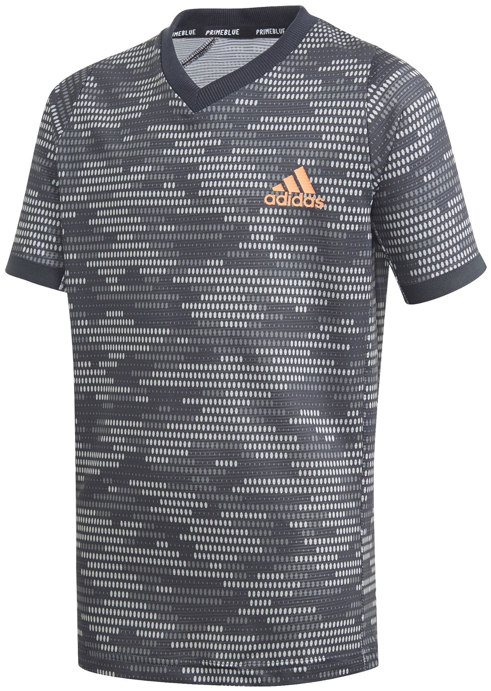 Футболка для мальчика теннисная Adidas Freelift Primeblue Tee - black/true orange