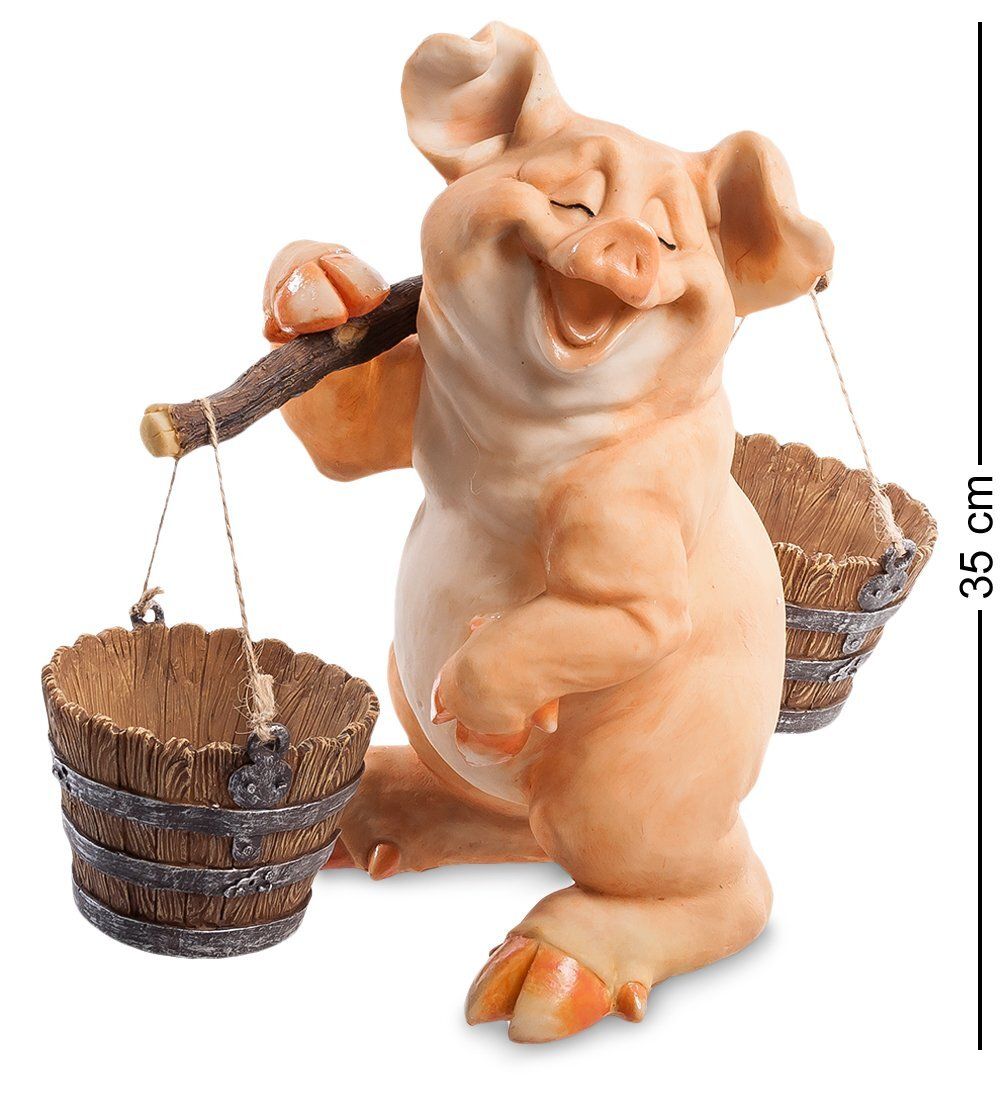 Sealmark GG-4703-LB Фигура-кашпо «Хрюшкин с коромыслом»