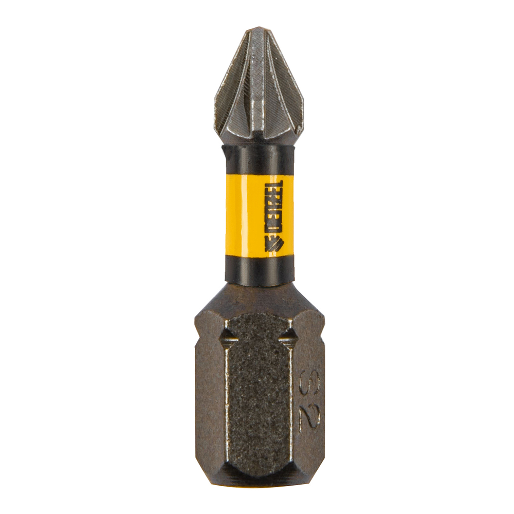 Бита IMPACT, PZ1x25 мм, лазерная обработка шлица, сталь S2, 10 шт., Е 6,3 Denzel