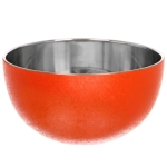 Салатник из нержавеющей стали 0,4л 12*6см цветное покрытие «жатка»