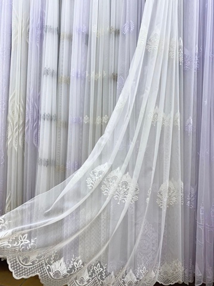 Тюль арт. 7781, цвет кремовый (высота 280 см, Турция)