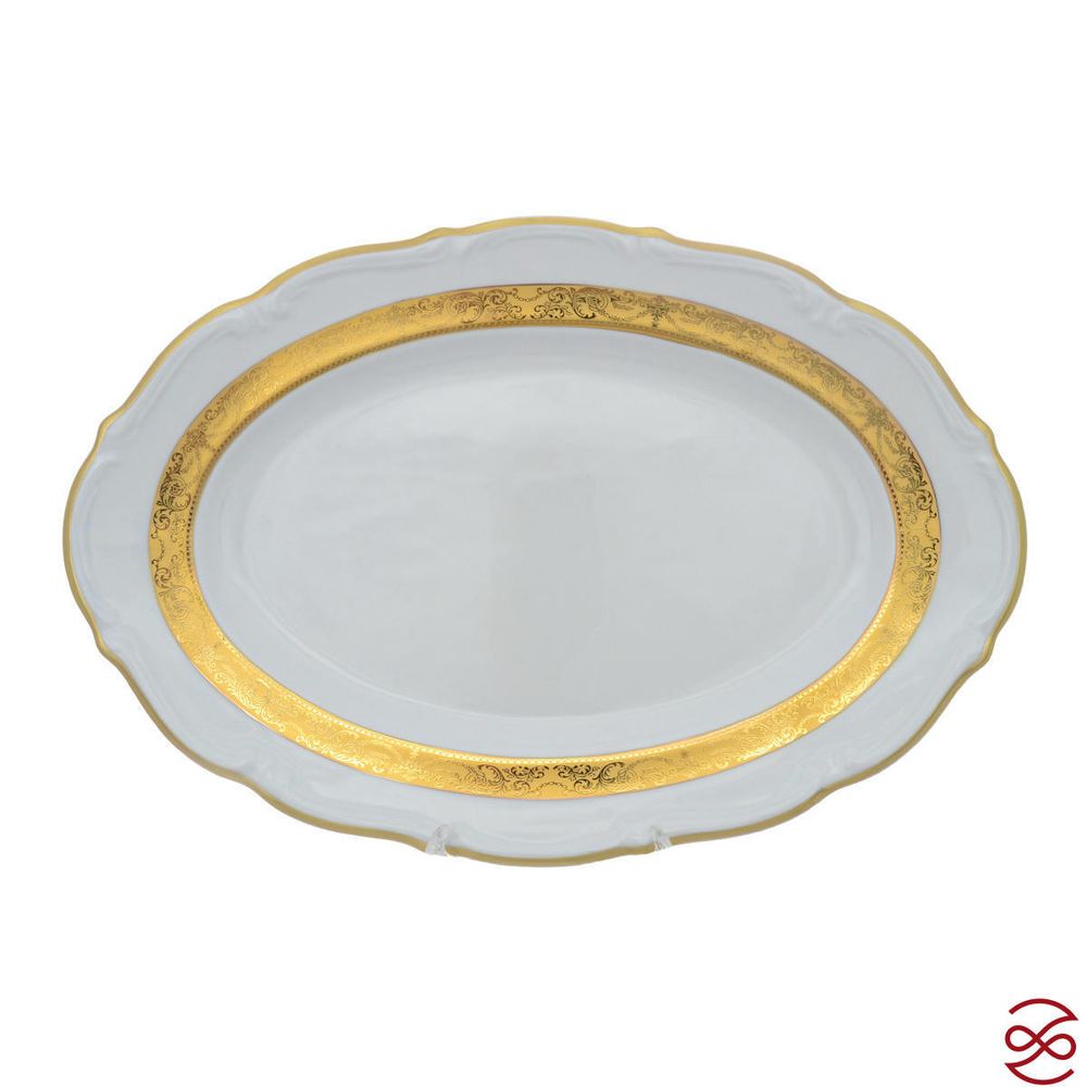Блюдо овальное Repast Матовая полоса Мария-тереза 38 см 1шт
