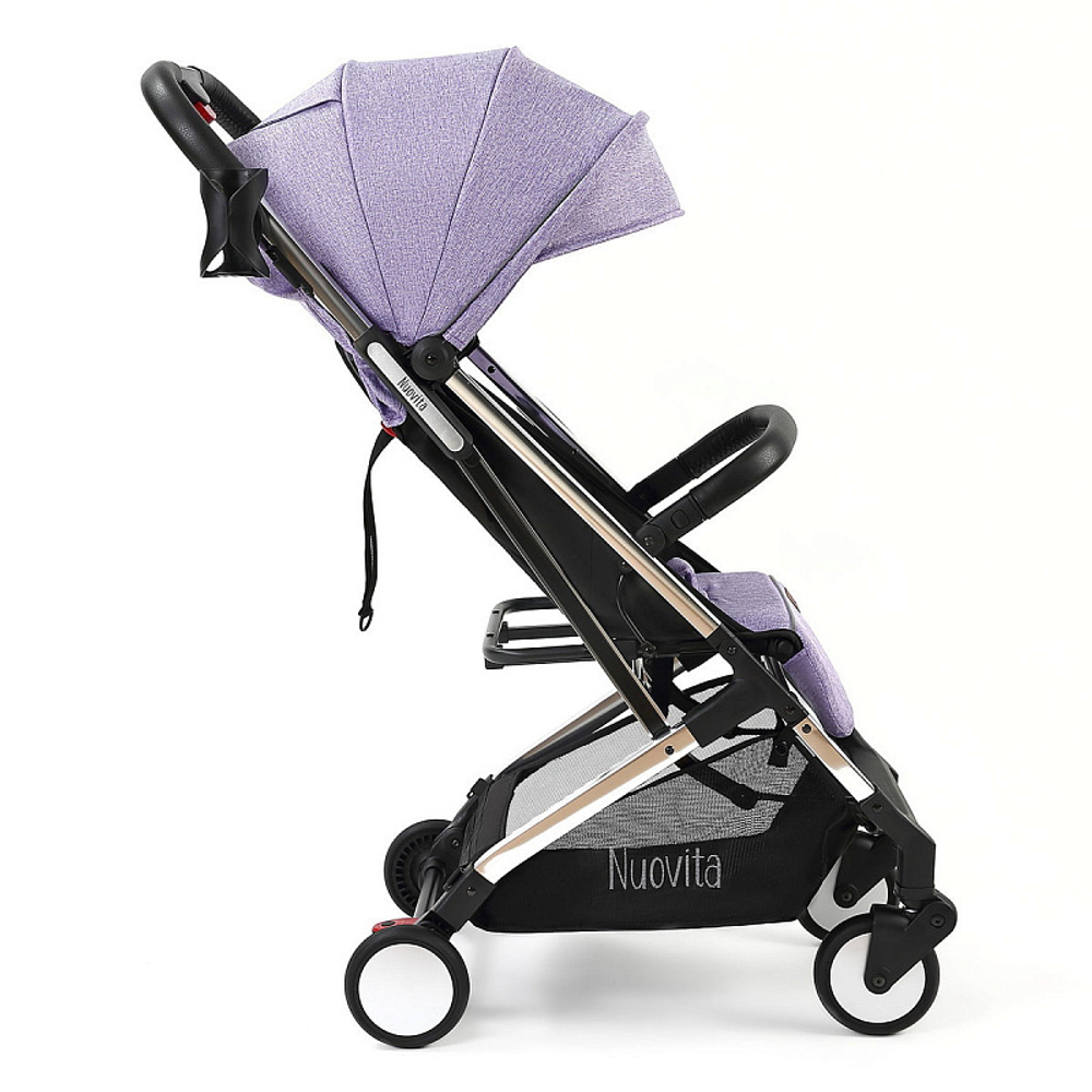Детская прогулочная коляска Nuovita Anima lilla, Argento / Сиреневый, Серебряный