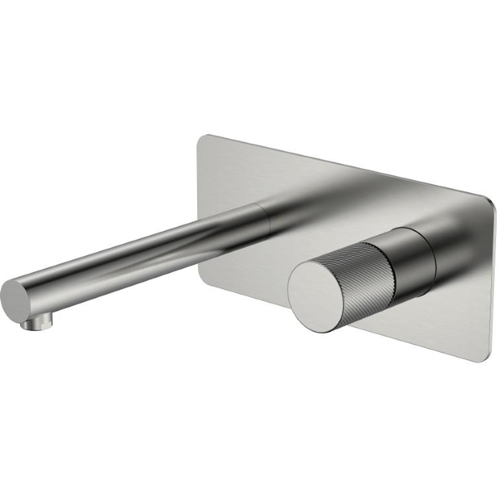 Смеситель для раковины Boheme Stick 125-NB.4 С ВНУТРЕННЕЙ ЧАСТЬЮ, Nikel Brush SPIRALE