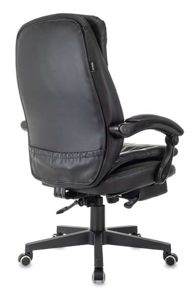 Кресло руководителя Бюрократ T-9950MSG-F черный эко.кожа крестов. пластик подст.для ног