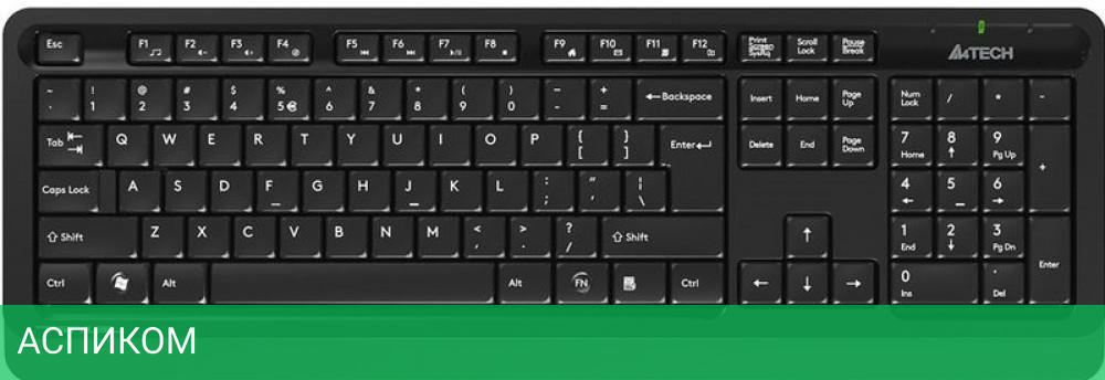 Набор периферии A4Tech Fstyler FG1010 Grey черный/серый