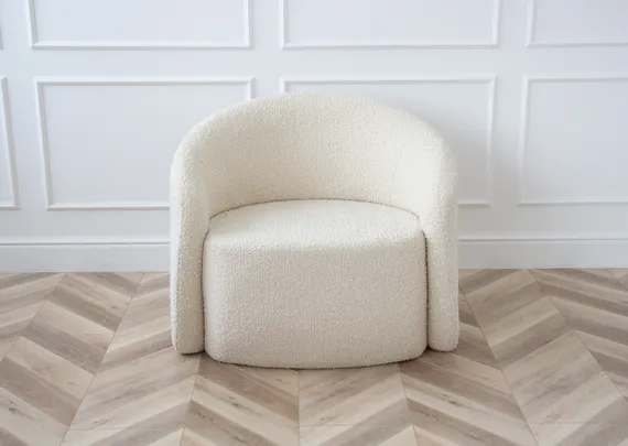 Кресло Ellipse E7.1 (молочный, букле)
