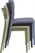 Стул пластиковый Siesta Contract Lucy, оливковый