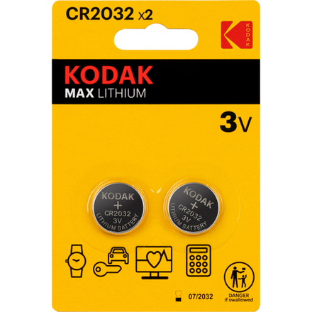 Батарейки Kodak CR2032-2BL MAX Lithium