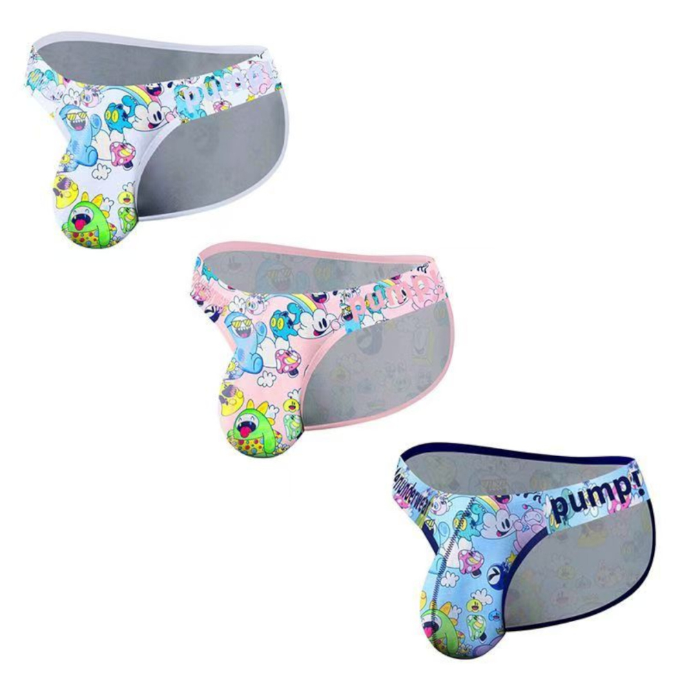 Мужские трусы танга белые PUMP! MP296-1