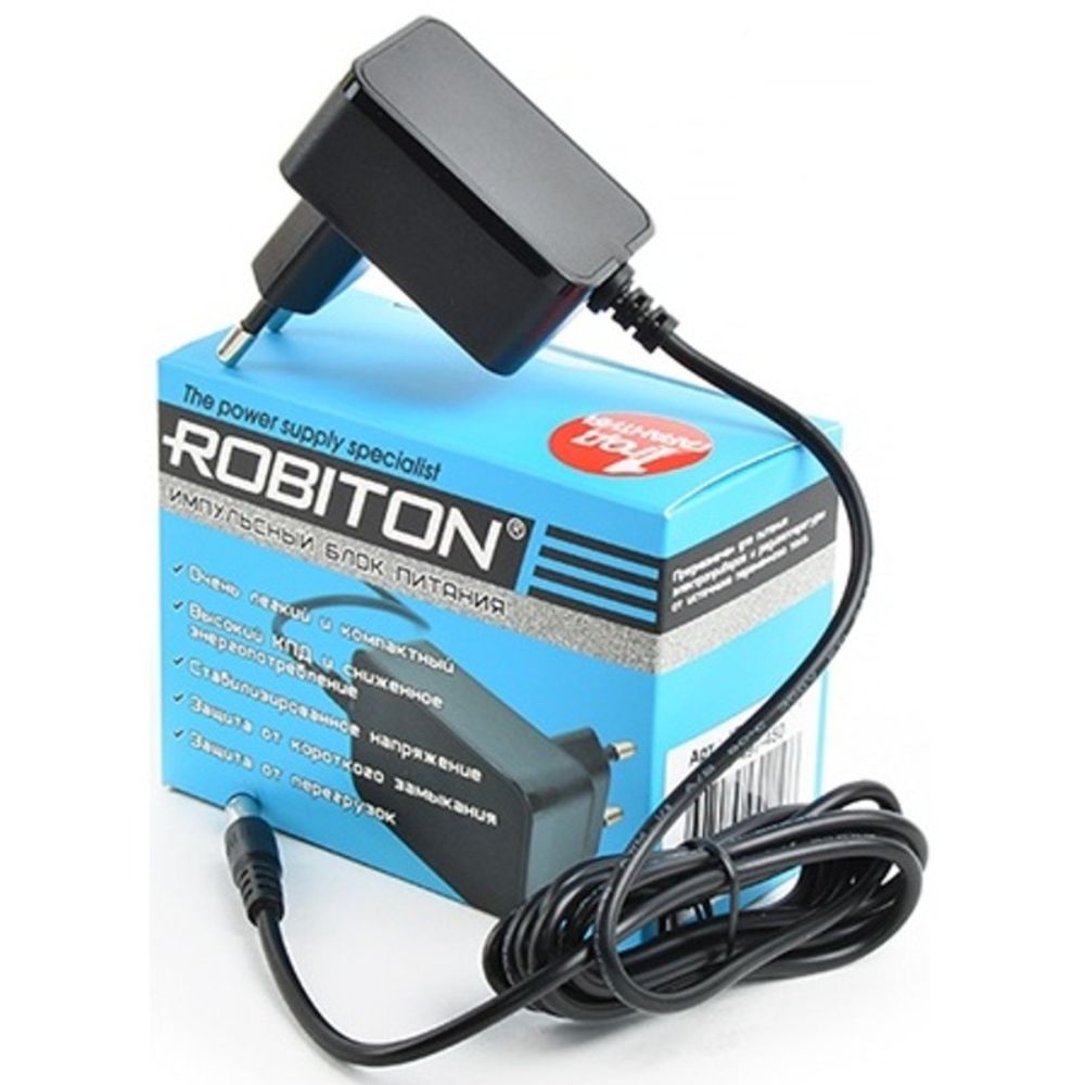 Блок питания Robiton, 6В,0.5А,3Вт (адаптер), штекер 5,5х2,5 мм