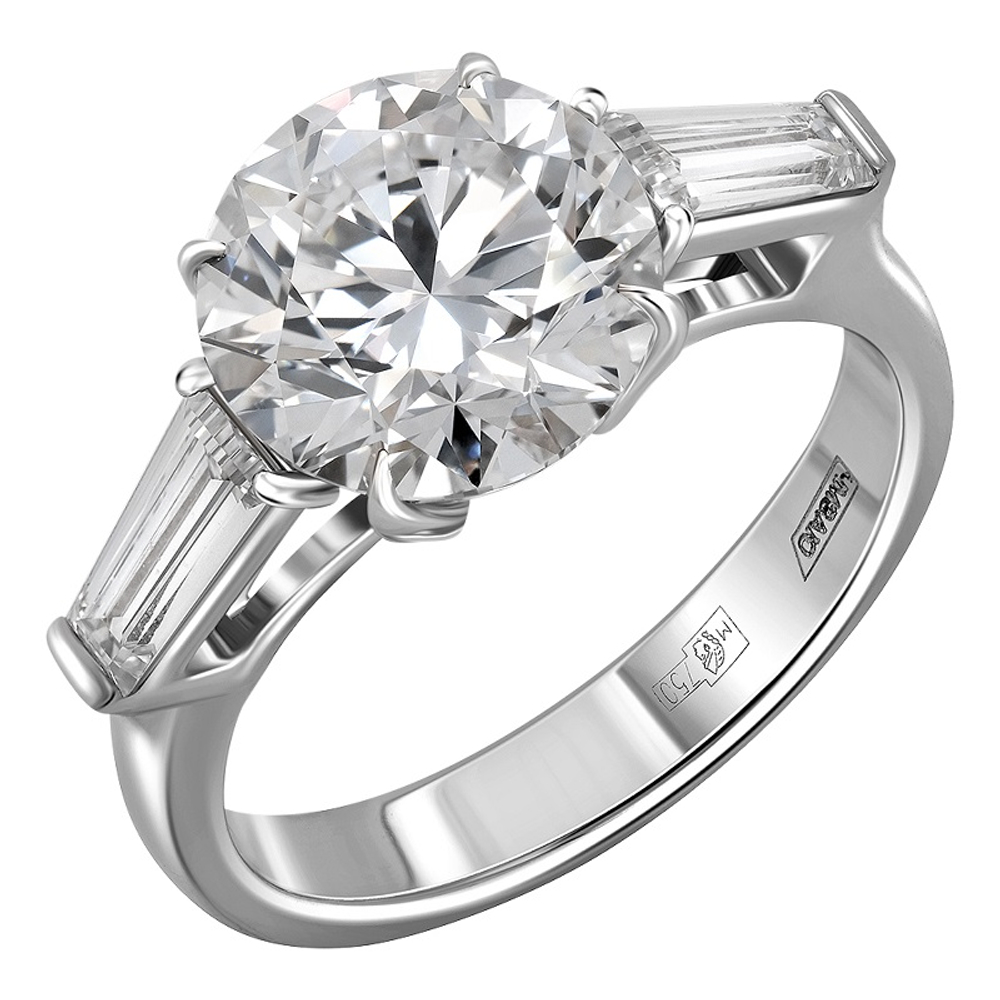 Кольцо с в.бриллиантами 3.812 ct