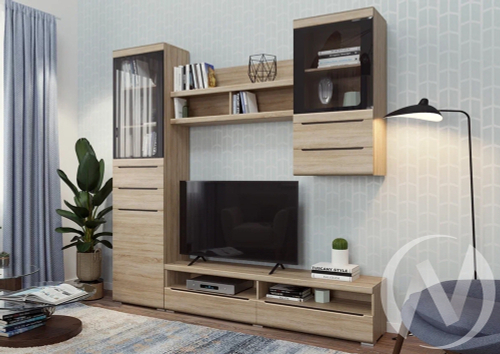 Гостиная Эколь (дуб сонома/дуб сонома) Вариант №3