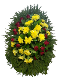 Венок ритуальный из живых цветов №22 (100 см)