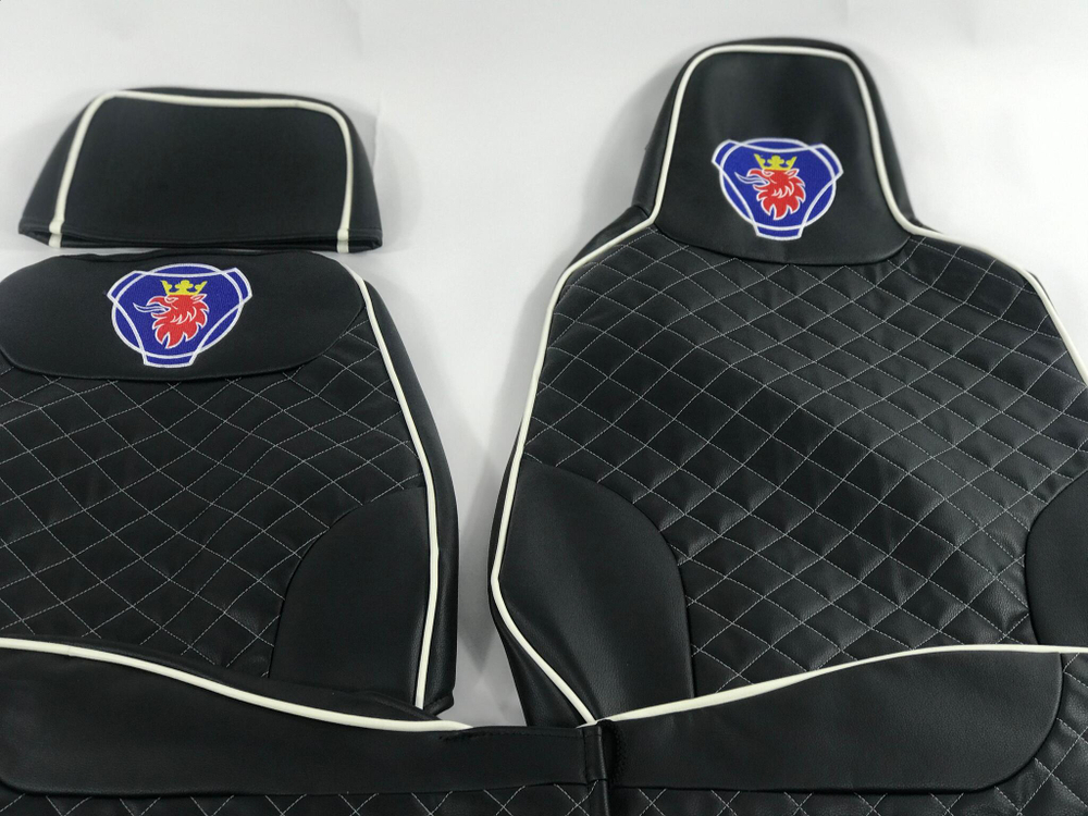 Чехлы Премиум стеганные кожаные SCANIA Streamline MIX от 2014- г. S24