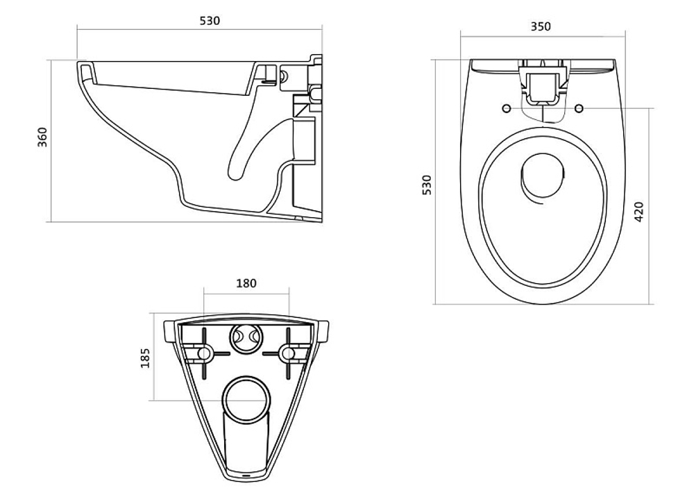 Пэк: Santek Бореаль: подвесной унитаз + инсталляция + кнопка смыва хром + сидение SC (1.WH50.1.544)