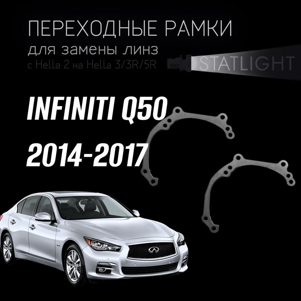 Переходные рамки для замены линз на INFINITI Q50 2014-2017