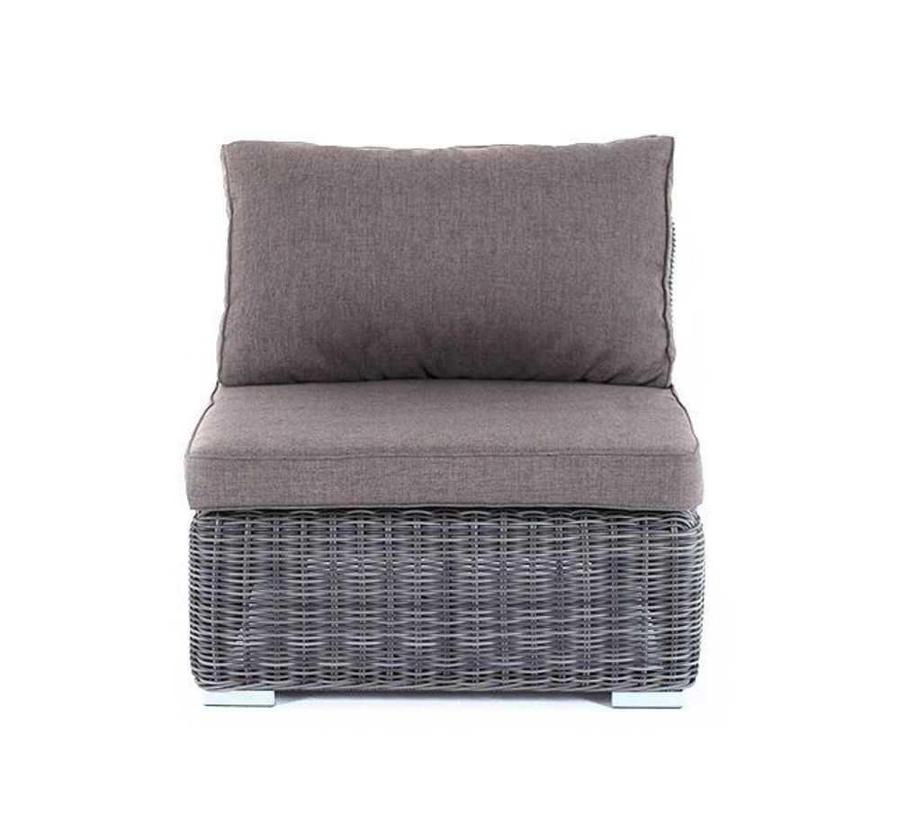 "Лунго" модуль диванный прямой с подушками, цвет графит