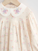 Боди с длинным рукавом и колготки в комплекте для малышей Next E65-019, Бежевый, Розовый