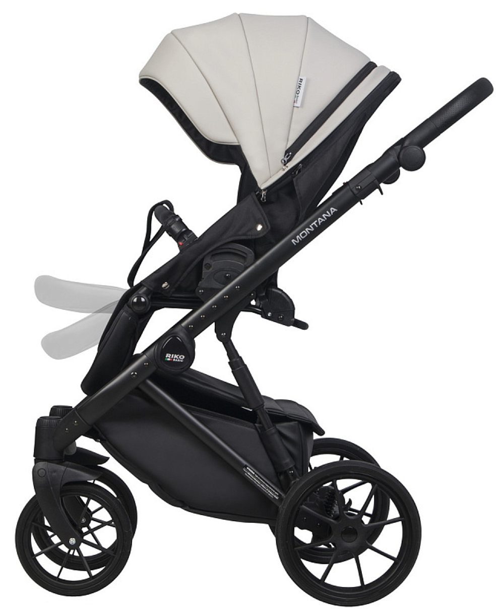 Детская коляска Riko Basic Montana Ecco 3 в 1 31 Light Silver-Black