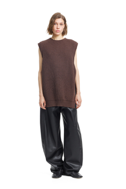 Жилет со съемным воротом WARM UP Brown