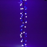 Гирлянда для дома Мишура 4 м, 200 ламп LED, d-1,4 см, черный пров, 8 реж, IP-40, Белый/Синий