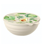 Миска с крышкой с декором wave 3,7л (бежевый)