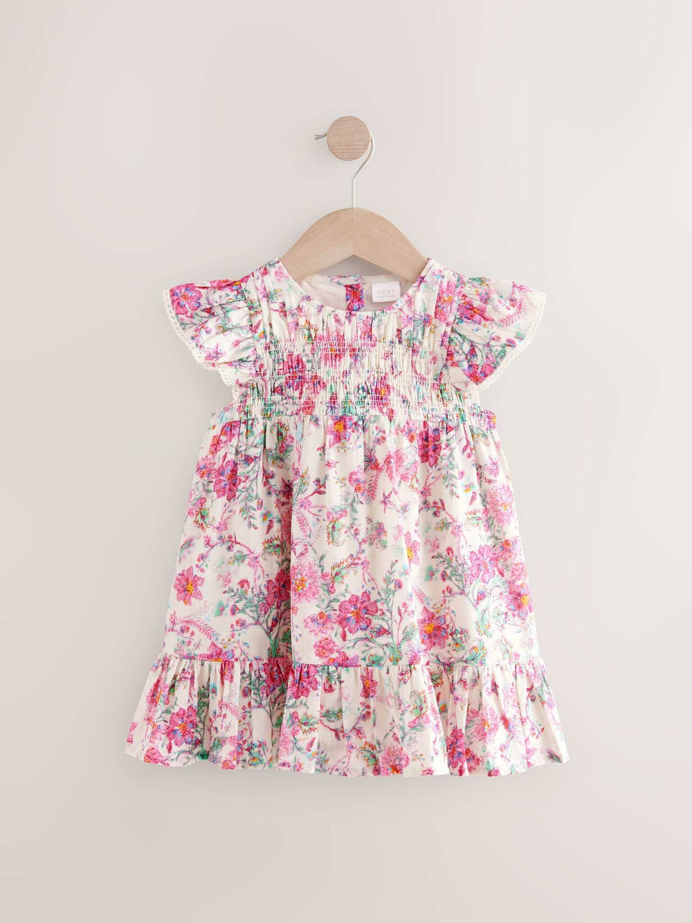 Платье для девочки Next E89-851, Кремовый, Розовый