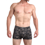 Мужские трусы-боксеры с цветочным принтом (Размер: M) (Цвет: темно-синий)