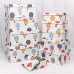 Коробка 34х26х15.3 см Набор 10 шт "Собачки на воздушных шарах" (Белый)