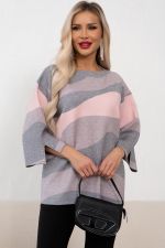 Джемпер (серый/пудровый) Б11-242/23 Nikol