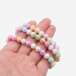 Хрустальные бусины, оттенок "Конфетки", 8мм, шар, микроогранка