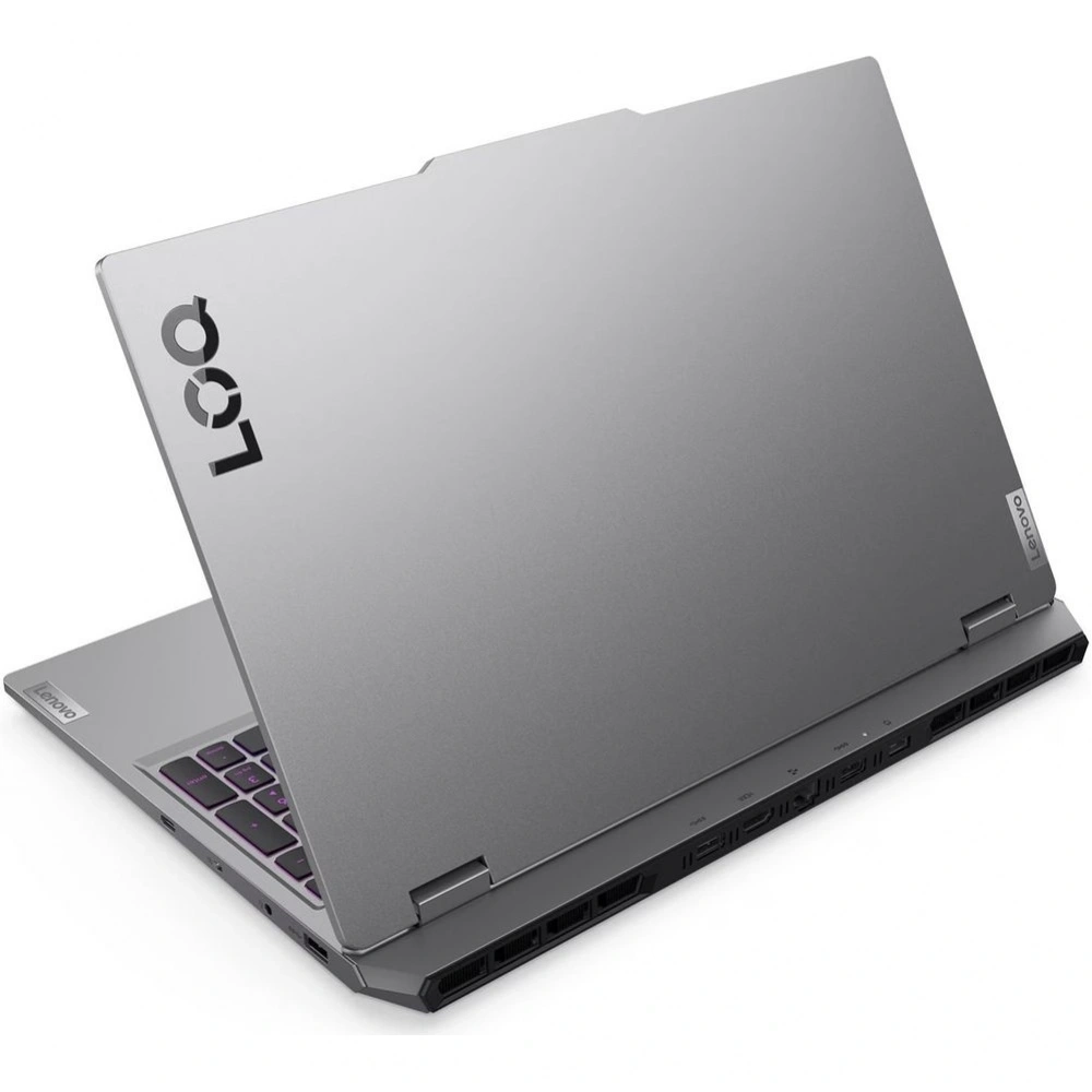 Ноутбук Lenovo LOQ 15AHP10 AMD Ryzen 7 250/16Gb (1*16 D5)/SSD512Gb/RTX5060 8Gb (100W)/15.6"/IPS/FHD/1920x1080/144Hz/Win11 (SL English)/RJ-45/Luna Grey/2.4kg (83JG007PUS)