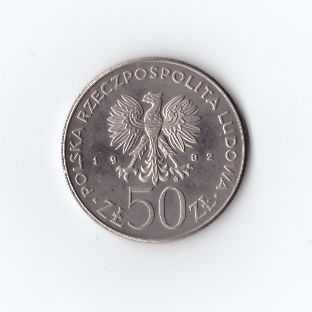 50 злотых 1982г. Польша. Польские правители-князь Болеслав III Кривоустый